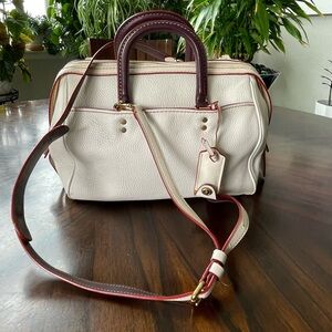 Coach 86857 Rogue Satchel Chalk w/Crossbody Strap